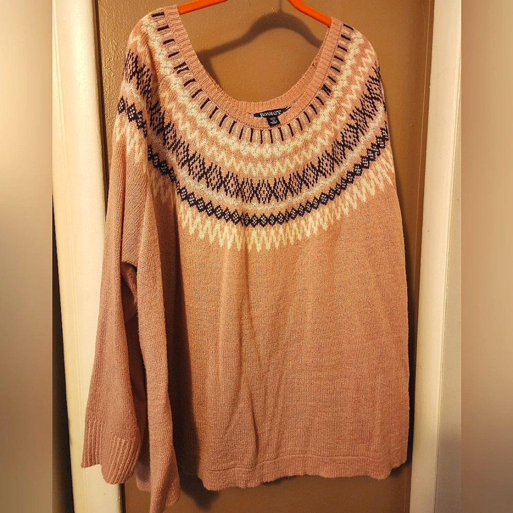 Beautiful 3xl pink heavy sweater by Roamans